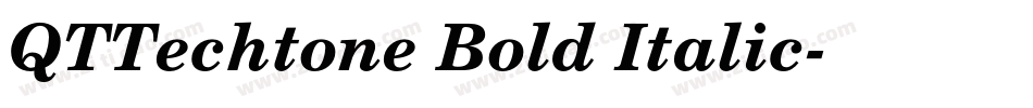 QTTechtone Bold Italic字体转换
